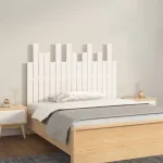 Tăblie de pat pentru perete, alb, 108x3x80 cm, lemn masiv pin GartenMobel Dekor