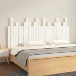 Tăblie de pat pentru perete, alb, 166x3x80 cm, lemn masiv pin GartenMobel Dekor