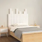 Tăblie de pat pentru perete, alb, 82,5x3x80 cm, lemn masiv pin GartenMobel Dekor