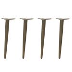 Picioare pentru măsuță de cafea, formă conică, 4 buc., oțel natural, 42-43 cm GartenMobel Dekor