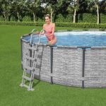 Bestway Scară de siguranță piscină cu 4 trepte Flowclear, 122 cm GartenMobel Dekor