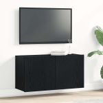 Comodă TV din stejar negru, 80x30x41 cm, lemn stratificat GartenMobel Dekor