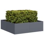 Jardinieră Antracit 100x100x30 cm Oțel GartenMobel Dekor
