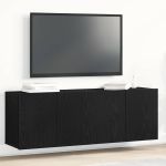 Mobilier TV 2 buc., stejar negru, 120x30x41 cm, lemn stratificat GartenMobel Dekor