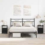 Noptiere 2 buc. stejar negru 34x35,5x50 cm lemn stratificat GartenMobel Dekor