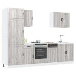Set de dulapuri de bucătărie 7 piese „Lucca” lemn Sonoma gri GartenMobel Dekor