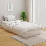 Cadru de pat, alb, 90x200 cm, lemn masiv de pin GartenMobel Dekor