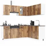 Set de dulapuri de bucătărie 11 piese „Lucca” Lemn vechi lemn GartenMobel Dekor