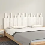 Tăblie de pat pentru perete, alb, 204x3x80 cm, lemn masiv pin GartenMobel Dekor