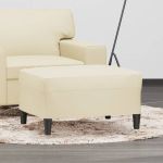 Taburet, crem, 70x55x41 cm, piele ecologică GartenMobel Dekor
