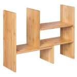 SONGMICS Organizator modular cu 3 forme de depozitare reglabile, din bambus, 65x15x40 cm, maro Household NewTrend