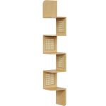 VASAGLE Raft de colt plutitor pe 5 niveluri, stil boho, 20x20x126 cm, bej Household NewTrend