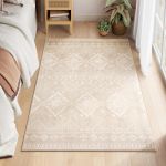 SONGMICS Covor decorativ antiderapant, stil boho, lavabil la masina, 120×170 cm, bej cappuccino Household NewTrend