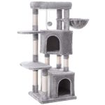 FEANDREA Ansamblu de joaca pisici, tip copac, 2 culcusuri, 2 ascunzatoare, 49x45x120 cm, gri Household NewTrend