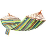 SONGMICS Hamac dublu cu bara lemn, perne incluse, maxim 300 kg, 210x150 cm, multicolor Household NewTrend