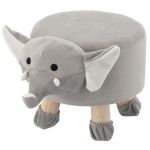 Taburet pentru copii, 28x25cm, maxim 50kg, model elefant Household NewTrend