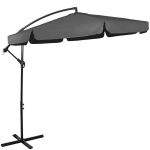 Umbrela de gradina cu brat lateral banana, cu husa, 300cm, gri Household NewTrend