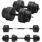 SONGMICS Set gantere si haltera reglabile 2x15kg cu bara din otel Household NewTrend