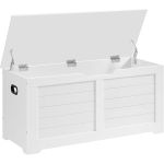 VASAGLE Banca cu spatiu de depozitare, pentru hol sau dormitor, din MDF, 40x100x46cm, alb Household NewTrend