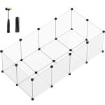 SONGMICS Tarc pentru animale mici rozatoare, din plastic, modulara DIY, 143 x 73 x 46 cm, alb Household NewTrend