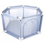 Tarc loc de joaca pentru copii sau bebe, material textil, gri, 130x60cm Household NewTrend