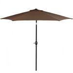 Umbrela terasa gradina, cu manivela si inclinare, GU23, diametru 260cm, maro Household NewTrend