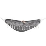 Hamac doua persoane cu franjuri si 2 perne, 200kg, 200×150 cm, gri inchis Household NewTrend