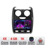 Navigatie Dacia Duster 2012-2019 A-157  4+64 InCell Display 1K Android Waze USB Navigatie Internet Youtube Radio CarStore Technology