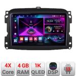 Navigatie Fiat 500 2015-2021 A-500new  4+64 InCell Display 1K Android Waze USB Navigatie Internet Youtube Radio CarStore Technology