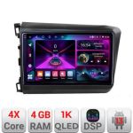 Navigatie Honda Civic 2012-2015 A-132  4+64 InCell Display 1K Android Waze USB Navigatie Internet Youtube Radio CarStore Technology