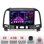 Navigatie Hyundai Santa Fe A-008  4+64 InCell Display 1K Android Waze USB Navigatie Internet Youtube Radio CarStore Technology