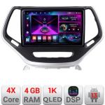 Navigatie Jeep Cherokee 2014-2019 A-248  4+64 InCell Display 1K Android Waze USB Navigatie Internet Youtube Radio CarStore Technology