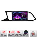 Navigatie Seat Leon MIB Quad Core A-306  4+64 InCell Display 1K Android Waze USB Navigatie Internet Youtube Radio CarStore Technology