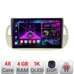 Navigatie Fiat 500 intre anii 2007-2015 Android radio gps internet  4+64 InCell Display 1K Kit-fiat500+EDT-E209-RK CarStore Technology