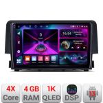 Navigatie Honda Civic 2016-2020  4+64 InCell Display 1K Android Waze USB Navigatie Internet Youtube Radio CarStore Technology