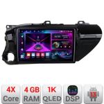 Navigatie Toyota Hilux 2016- A-TY59  4+64 InCell Display 1K Android Waze USB Navigatie Internet Youtube Radio CarStore Technology