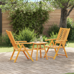 Set Bistro de Grădină 3 pcs Maro lemn masiv de acacia GartenMobel Dekor