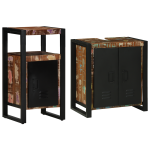 Set de mobilier pentru baie 2 pcs Maro Lemn masiv reciclat GartenMobel Dekor
