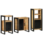 Set de mobilier pentru baie 3 pcs Maro Lemn de mango solid GartenMobel Dekor