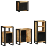 Set de mobilier pentru baie 4 pcs Maro Lemn de mango solid GartenMobel Dekor