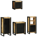 Set de mobilier pentru baie 4 pcs Maro Lemn de mango solid GartenMobel Dekor