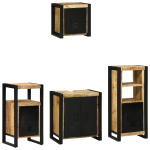 Set de mobilier pentru baie 4 pcs Maro Lemn de mango solid GartenMobel Dekor