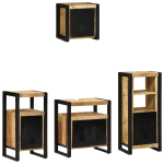 Set de mobilier pentru baie 4 pcs Maro Lemn de mango solid GartenMobel Dekor