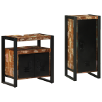 Set de mobilier pentru baie cu raft 2 pcs Lemn recuperat solid GartenMobel Dekor