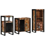 Set de mobilier pentru baie cu raft 3 pcs Lemn recuperat solid GartenMobel Dekor
