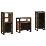 Set de mobilier pentru baie cu raft 3 pcs Lemn recuperat solid GartenMobel Dekor
