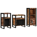 Set de mobilier pentru baie cu raft 3 pcs Lemn recuperat solid GartenMobel Dekor