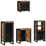 Set de mobilier pentru baie cu raft 4 pcs Lemn recuperat solid GartenMobel Dekor