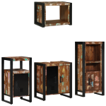 Set de mobilier pentru baie cu raft 4 pcs Lemn recuperat solid GartenMobel Dekor