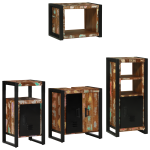Set de mobilier pentru baie cu raft 4 pcs Lemn recuperat solid GartenMobel Dekor